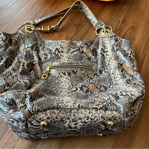 STEVEN by Steve Madden Vegan Python Snakeskin Large Hobo Bag! - Picture 5 of 12